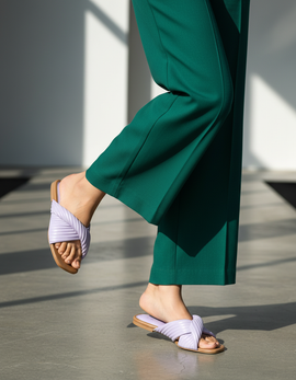 Lilac Convoluted Flats for Women - Daily & Office Wear - Image 1 - Cunei India