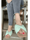 Convoluted Matcha Green Flats - cunei