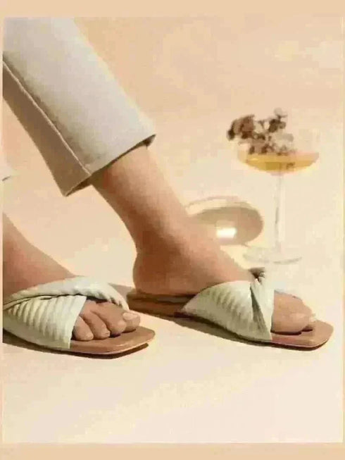 Convoluted Matcha Green Flats - cunei