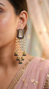 Dark blue pearl jhumkas lifestyle, Cunei India