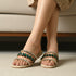 Emerald Green Flat Sandals