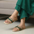 Emerald Green Flat Sandals