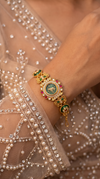 Emerald Floral Medallion Bracelet Watch product photo, Cunei India