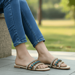 Emerald Green Flats for Women - Daily & Office Wear - Image 2 - Cunei India