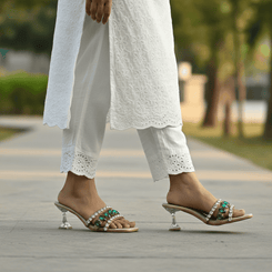 Emerald Green Heels for Women - Party & Wedding Wear - Image 2 - Cunei India