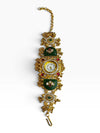 Emerald Green, Ruby Red, and Clear Ethnic Bracelet Watch for Women - view 2