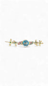 Emerald Green and Ruby Red Pearl Watch for Women, side view, Cunei India