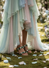 Emerald Green and White Crystal Heels for Women - Party & Wedding Wear - Image 1 - Cunei India