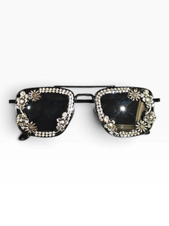 Black floral crystal glares detail, Cunei India