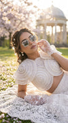 Classic golden frame glares on festive look, Cunei India