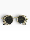 Rounded floral crystal glares detail, Cunei India