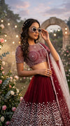 Silver floral glares side view, Cunei India