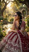 Silver floral glares on festive look, Cunei India