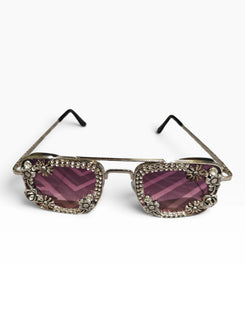 Tinted floral crystal glares on model, Cunei India