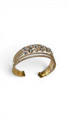 Floral Crystal Cuff Bracelet for Women - Party & Wedding Wear - view 6