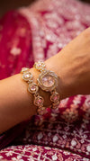 French Vintage Circular Pink Dial Heritage Watch Bracelet for Women - view 2