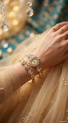 French Vintage Circular White Dial Heritage Watch Bracelet for Women