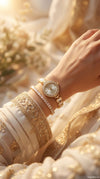 French Vintage Round White Dial Heritage Watch Bracelet for Women