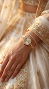 French Vintage Round White Dial Heritage Watch Bracelet for Women - view 2