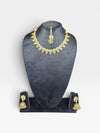 Gold and Clear Three Piece Teardrop Crystal Drops Necklace Set - view 4