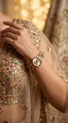 Imperial Gold, Green and Red Pearl Watch, product photo, Cunei India