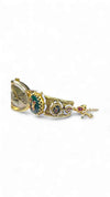 Gold, Green, Red, White, and Black Pearl Ethnic Watch Bracelet for women, Cunei India