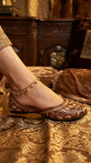 Gold Leaf Tan Leather Jutti for Women - view 3
