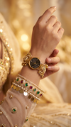 Gold Mint Red Green Pearl Ethnic Bracelet Watch for women, Cunei India