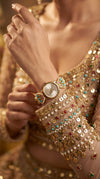 Imperial Gold, Red, Blue and Green Pearl Watch, for women, Cunei India