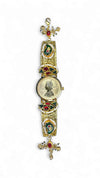 Gold Red Green Pearl Ethnic Watch for women, Cunei India