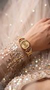 Gold Red Green Pearl Ethnic Watch product photo, Cunei India