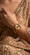 Gold Red Green Enamel Ethnic Wrist Watch product photo, Cunei India