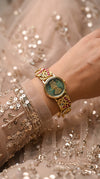 Gold Red Green Pearl Ethnic Bracelet Watch product photo, Cunei India