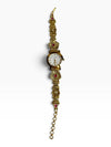 Gold with Red and White Accents Floral Watch for Women - view 2