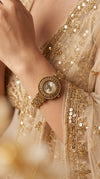 Gold and White Ethnic Wrist Watch product photo, Cunei India