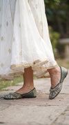 Green Ghungroo Jutti for Women - view 8