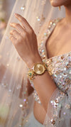 Green and Red Pearl Ethnic Bracelet Watch product photo, Cunei India
