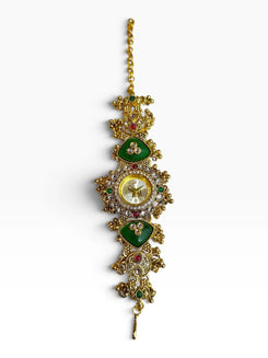 Green and Red Elephant Ethnic Bracelet Watch for Women - view 2