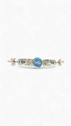 Imperial Green and Red Coin Dial Pearl Watch, side view, Cunei India