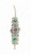 Green and Red Multi Stone Studded CZ Watch for Women, product photo, Cunei India