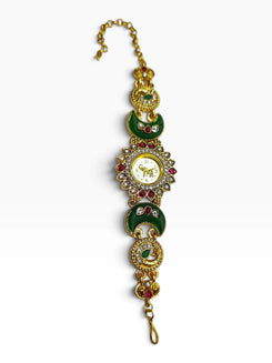 Green Red Ethnic Bracelet Watch for Women - view 2