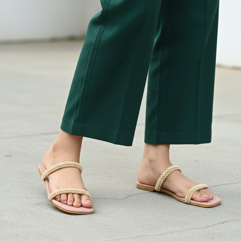 Twin Seed-Pearl and Pink Flats