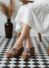 Hand - Embroidered Boho Brown Wedges - Womens Fashion - cunei