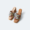 Hand - Embroidered Boho Brown Wedges - Womens Fashion - cunei