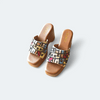 Hand - Embroidered Boho Brown Wedges - Womens Fashion - cunei
