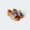 Hand - Embroidered Boho Brown Wedges - Womens Fashion - cunei