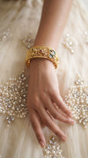 Heirloom Heritage Green Openable Kada Bangles for Women