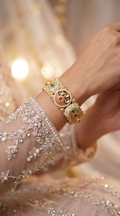 Heirloom Heritage Mint Openable Kada Bangles for Women - view 2