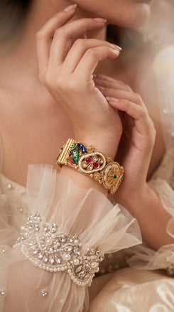 Heirloom Heritage Multicolour Openable Kada Bangles for Women - view 2
