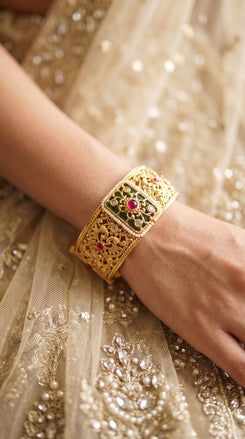 Heirloom Heritage Rectangular Openable Kada Bangles for Women - view 2
